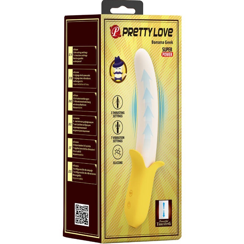 Vibratore Pretty Love Banana Geek Super Power 7 - - Vibratori Doppi | erosidea.com