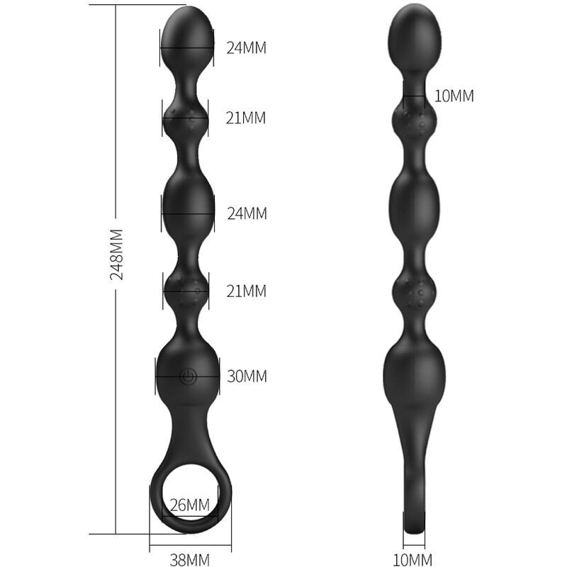Pretty Love - Van Anal Balls 10 Vibrazioni In Silicone Ricaricabile - - Plug e Catene Anali | erosidea.com