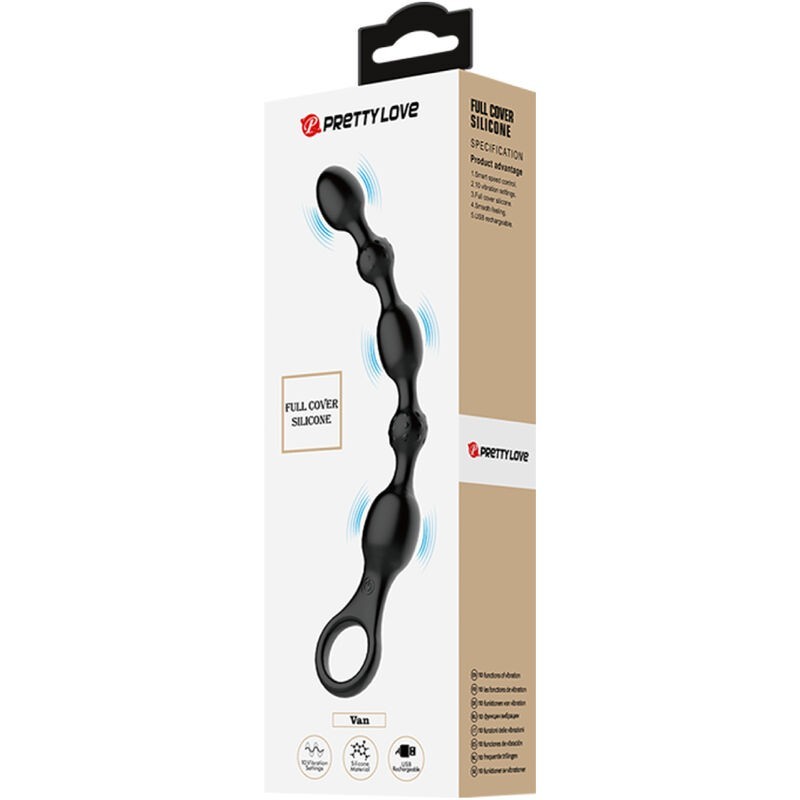 Pretty Love - Van Anal Balls 10 Vibrazioni In Silicone Ricaricabile - - Plug e Catene Anali | erosidea.com