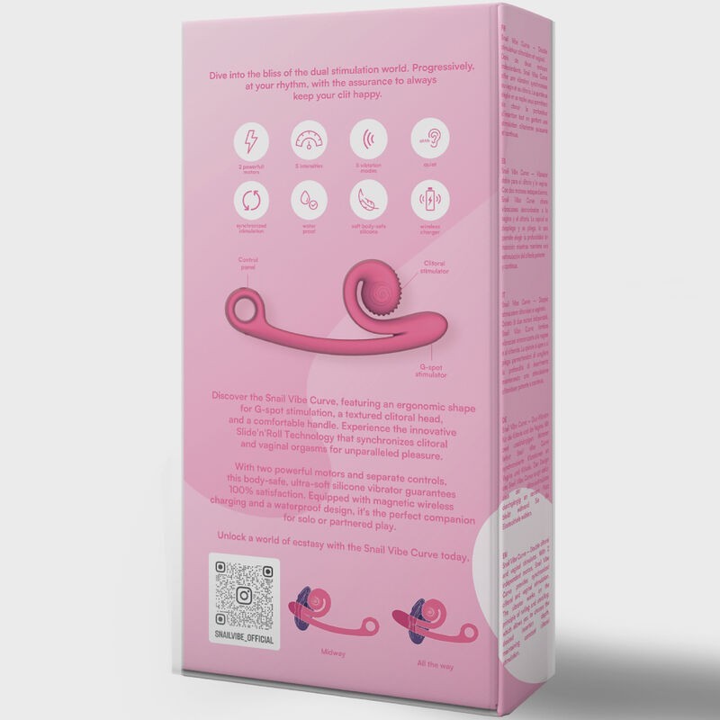 Snail Vibe - Vibratore Curva Rosa - - Vibratori | erosidea.com