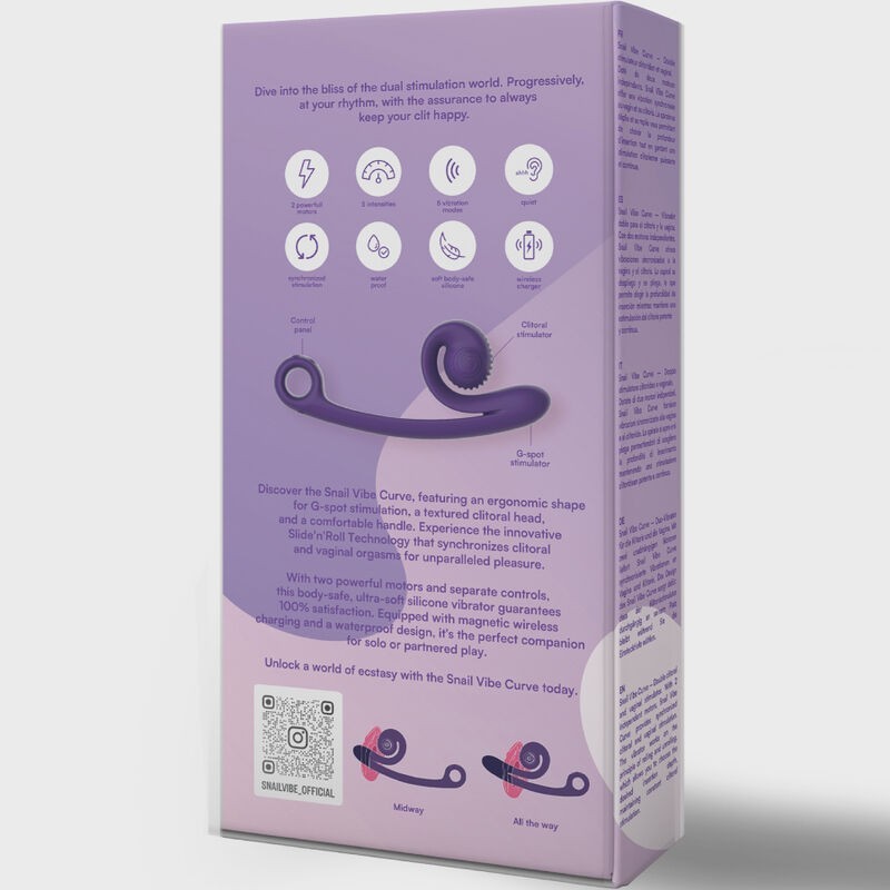 Snail Vibe - Vibratore Curva Viola - - Vibratori | erosidea.com