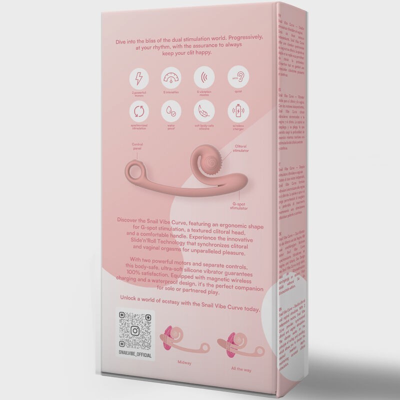 Vibratore Snail Vibe Curva Pesca - - Vibratori | erosidea.com