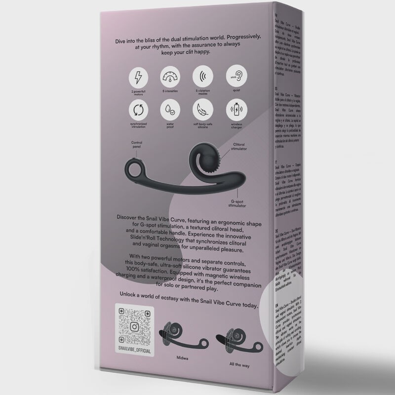Snail Vibe - Vibratore Curva Nero - - Vibratori | erosidea.com