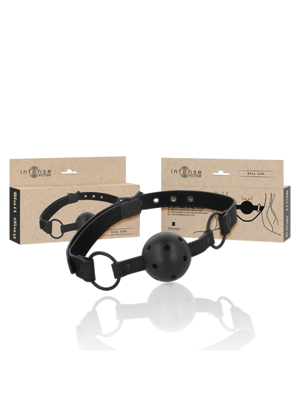 Intense Fetish - Ball Gag In Pelle Vegana - - Ball Gag e Bavagli | erosidea.com