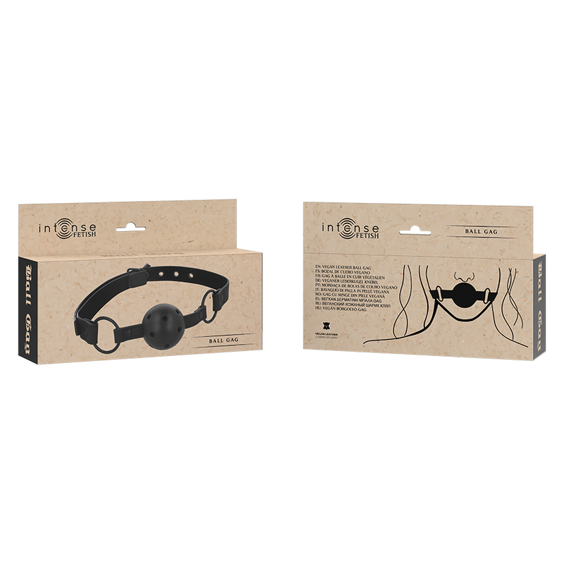 Intense Fetish - Ball Gag In Pelle Vegana - - Ball Gag e Bavagli | erosidea.com