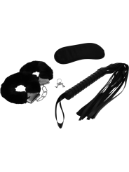 Intense Fetish - Playset Erotico 1 Con Manette Maschera Cieca E Flogger - - Manette e Polsini | erosidea.com