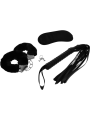 Intense Fetish - Playset Erotico 1 Con Manette Maschera Cieca E Flogger - - Manette e Polsini | erosidea.com