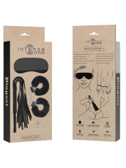 Intense Fetish - Playset Erotico 1 Con Manette Maschera Cieca E Flogger - - Manette e Polsini | erosidea.com