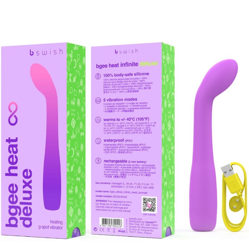 B Swish - Bgee Heat Infinite Deluxe Vibratore Ricaricabile Lavanda Silicone - - Vibratori | erosidea.com