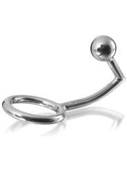 Metal Hard - Anello Cock Ring Con Gancio Intruder Anale 45Mm - METAL HARD - Anelli Fallici | erosidea.com