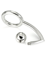 Metal Hard - Anello Cock Ring Con Gancio Intruder Anale 45Mm - METAL HARD - Anelli Fallici | erosidea.com