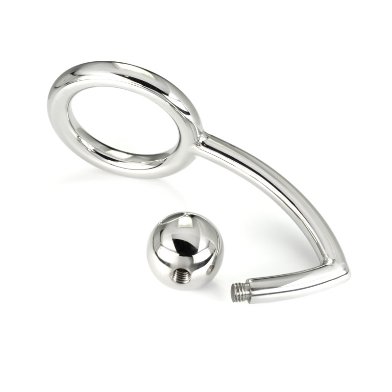 Metal Hard - Anello Cock Ring Con Gancio Intruder Anale 45Mm - METAL HARD - Anelli Fallici | erosidea.com