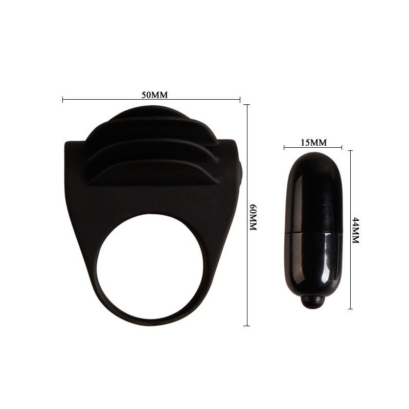 Pretty Love - Anello Vibratore Nero Chester - PRETTY LOVE MALE - Vibratori | erosidea.com