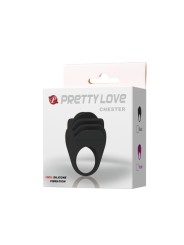 Pretty Love - Anello Vibratore Nero Chester - PRETTY LOVE MALE - Vibratori | erosidea.com