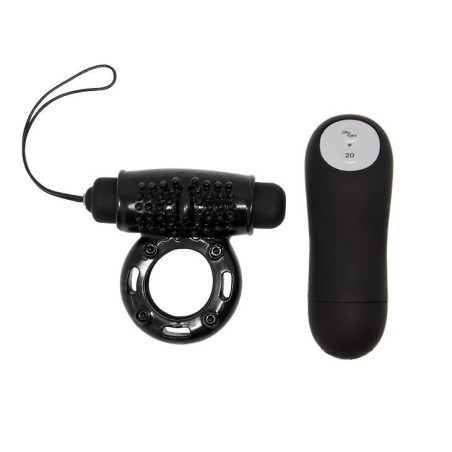 Telecomando Ring Nero 20V - BAILE FOR HIM - Anelli Fallici | erosidea.com