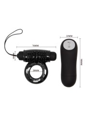 Telecomando Ring Nero 20V - BAILE FOR HIM - Anelli Fallici | erosidea.com