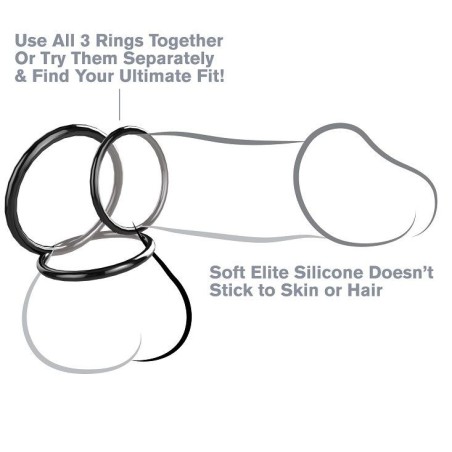 Fantasy C-Ringz - Set 3 Anelli Stamina In Silicone - FANTASY C-RINGZ - Anelli Fallici | erosidea.com
