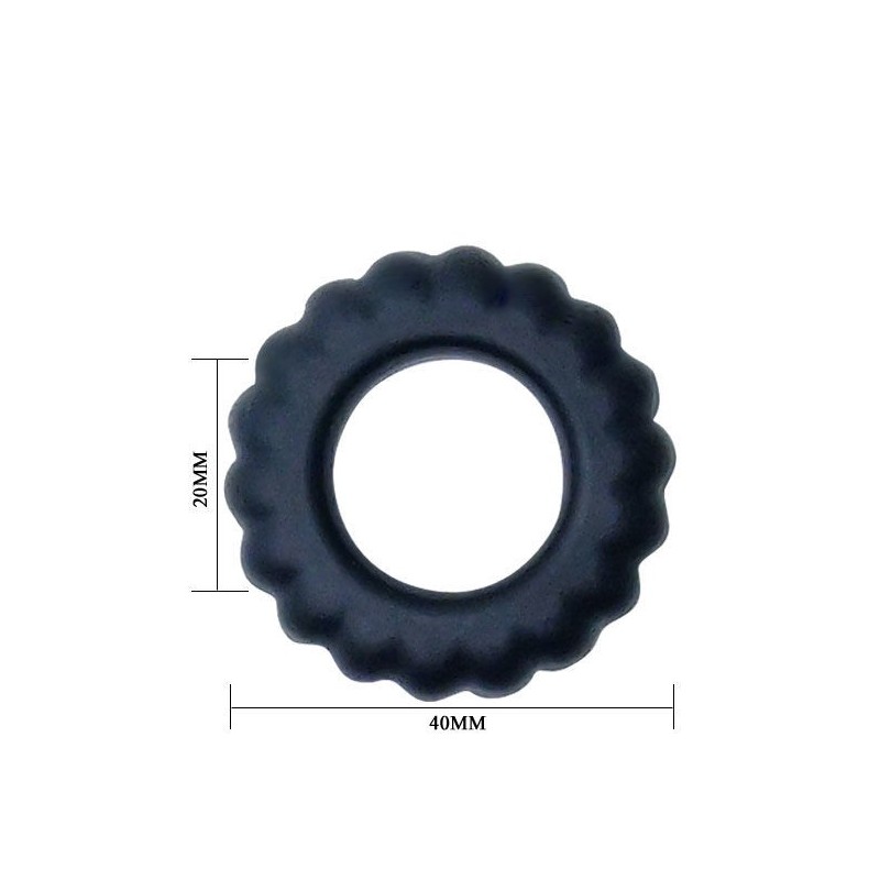 Baile Cockring Titan Nero 2 Cm - BAILE FOR HIM - Anelli Fallici | erosidea.com