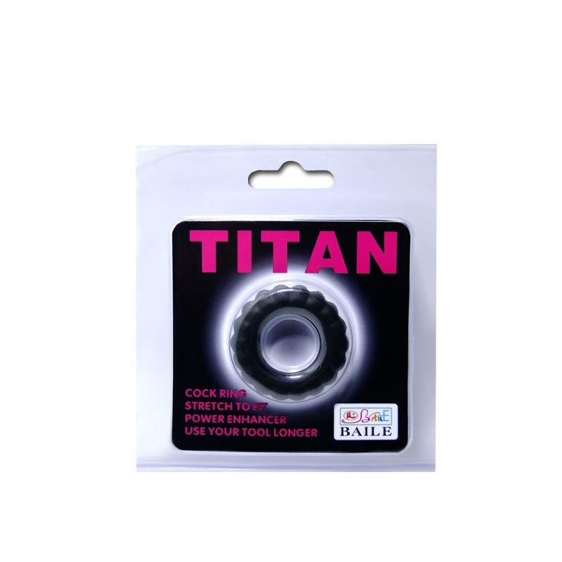 Baile Cockring Titan Nero 2 Cm - BAILE FOR HIM - Anelli Fallici | erosidea.com
