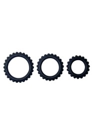 Titan Set 3 Pz Anelli Per Il Pene Nero 2.8 + 2.4 + 1.9 Cm - BAILE FOR HIM - Anelli Fallici | erosidea.com