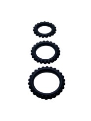 Titan Set 3 Pz Anelli Per Il Pene Nero 2.8 + 2.4 + 1.9 Cm - BAILE FOR HIM - Anelli Fallici | erosidea.com