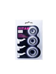 Titan Set 3 Pz Anelli Per Il Pene Nero 2.8 + 2.4 + 1.9 Cm - BAILE FOR HIM - Anelli Fallici | erosidea.com