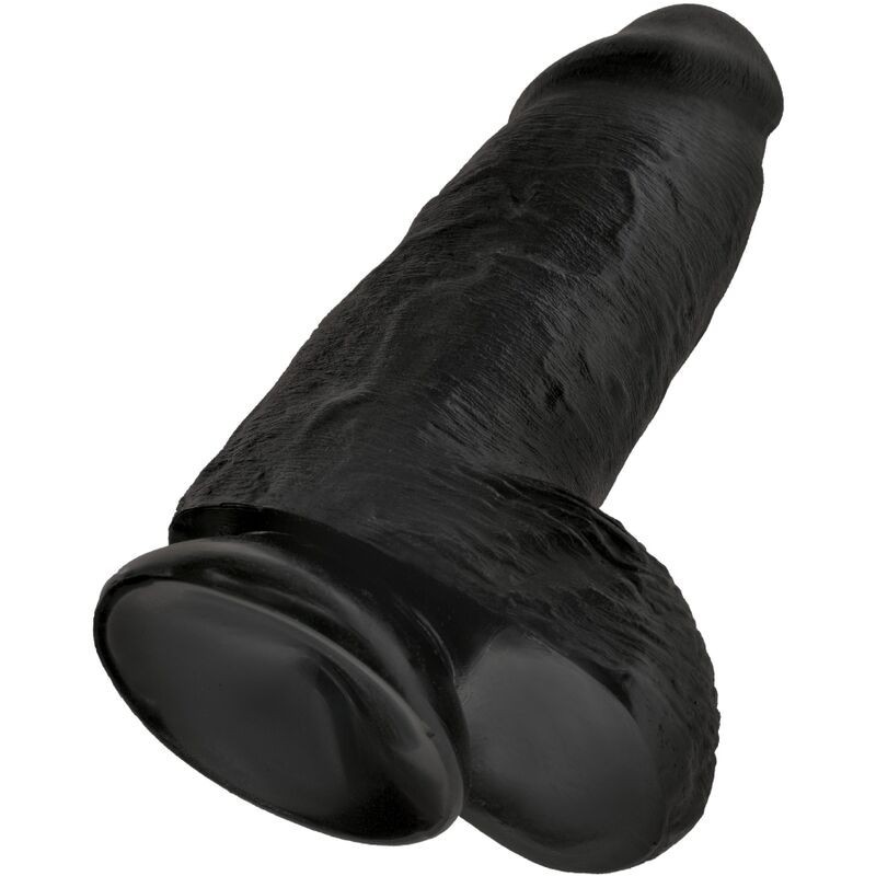 King Cock - Pene Realistico Passodato 23 Cm Nero - - Dildo Realistici | erosidea.com