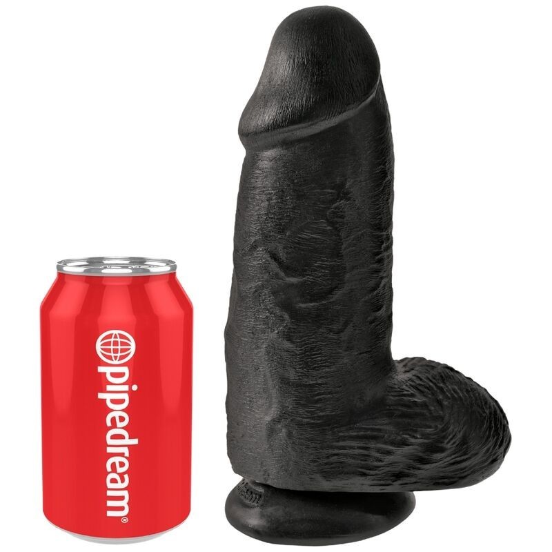 King Cock - Pene Realistico Passodato 23 Cm Nero - - Dildo Realistici | erosidea.com