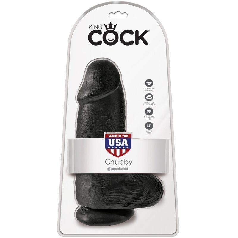 King Cock - Pene Realistico Passodato 23 Cm Nero - - Dildo Realistici | erosidea.com