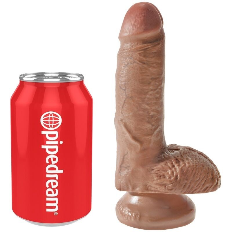 King Cock - Pene Realistico Con Sfere 13.2 Cm Caramel - - Dildo Realistici | erosidea.com