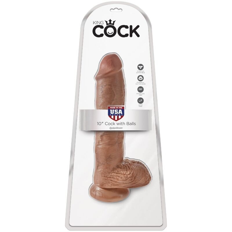 King Cock - Pene Realistico Con Sfere 19.8 Cm Caramel - - Dildo Realistici | erosidea.com