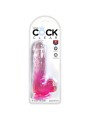 King Cock - Clear Pene Realistico Con Sfere 13.5 Cm Rosa - - Dildo Realistici | erosidea.com