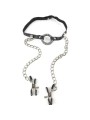 Fetish Fantasy Series - Bavaglio Con Morsetti Per Capezzoli - - Ball Gag e Bavagli | erosidea.com