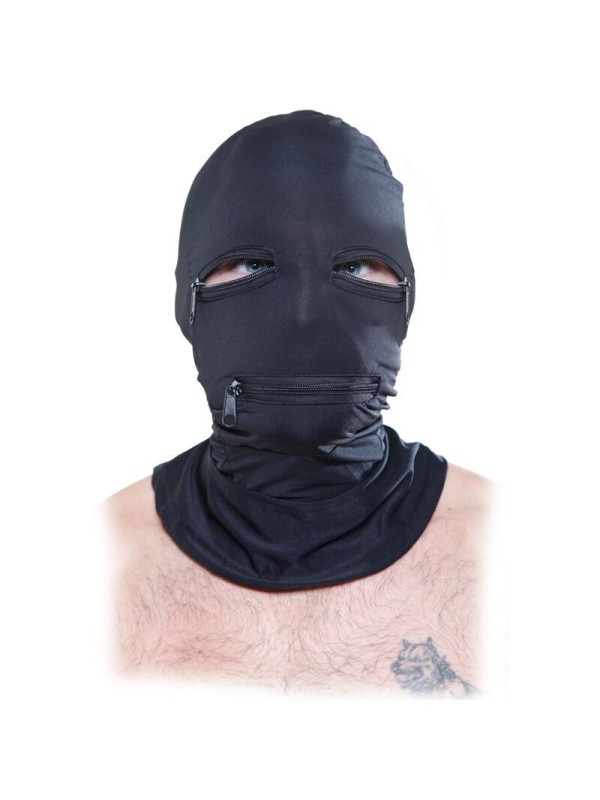 Fetish Fantasy Series - Cappuccio Con Cerniere Nero - - Maschere e Cappucci | erosidea.com