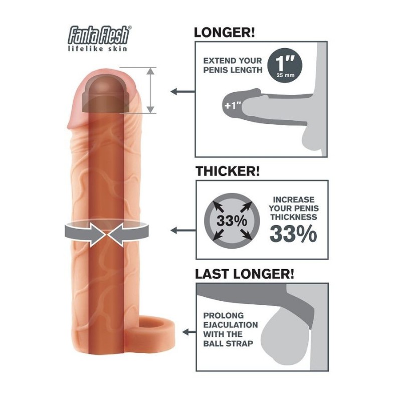 Fantasy X- Tensions - Pelle Perfect 1 Prolunga Extension Ball Strap - FANTASY X-TENSIONS - Guaine e Prolunghe | erosidea.com