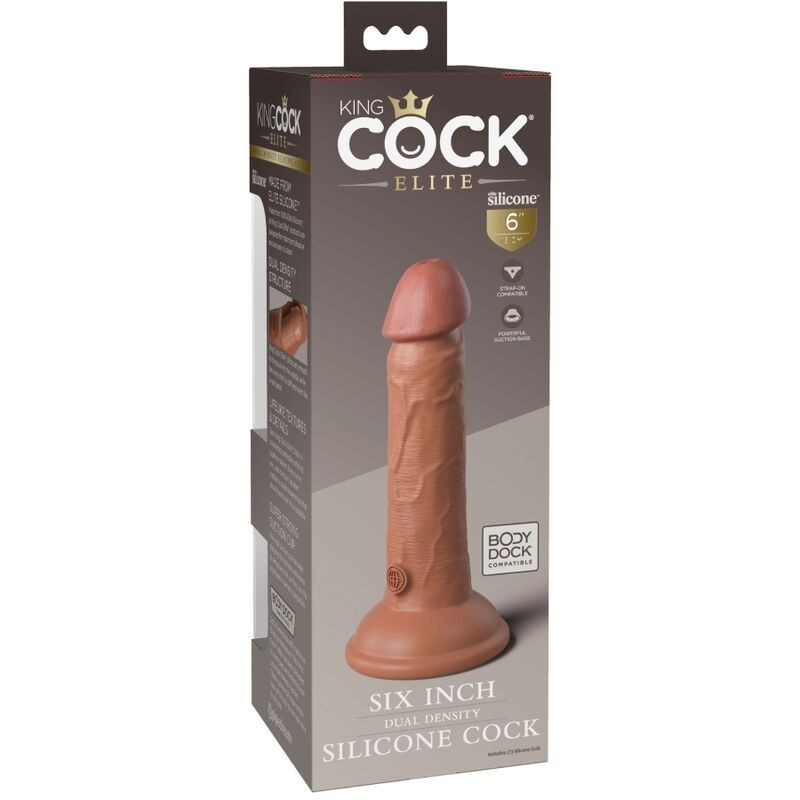 King Cock - Elite Dildo Realistico In Silicone 15.2 Cm Caramel - - Dildo Realistici | erosidea.com