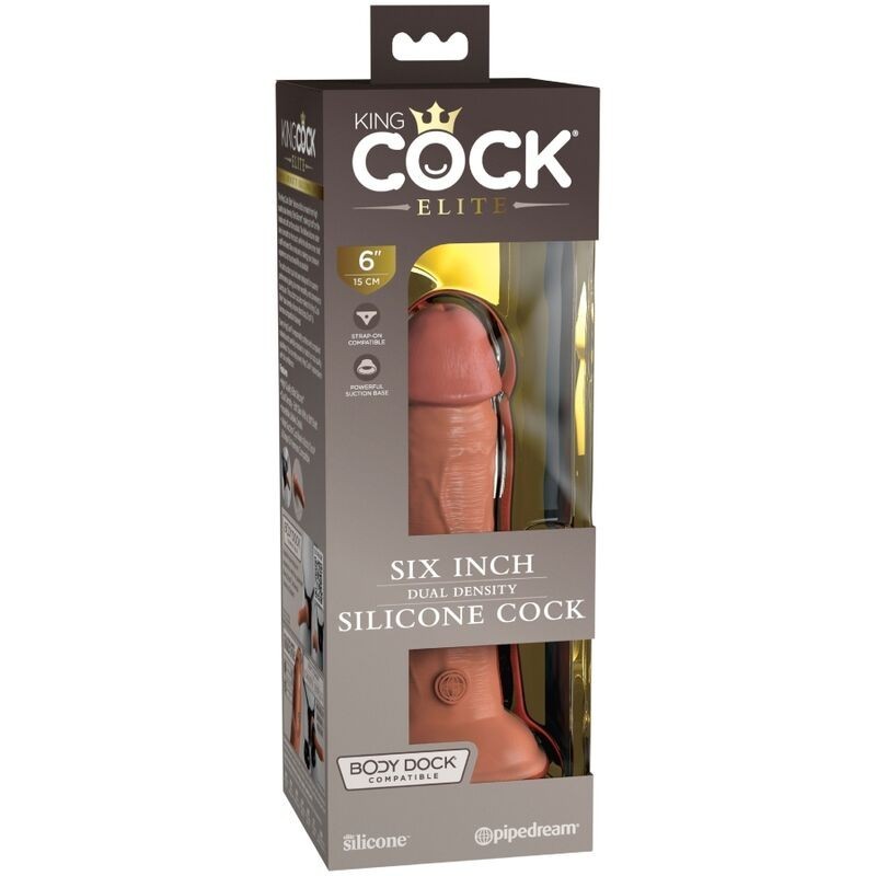 King Cock - Elite Dildo Realistico In Silicone 15.2 Cm Caramel - - Dildo Realistici | erosidea.com
