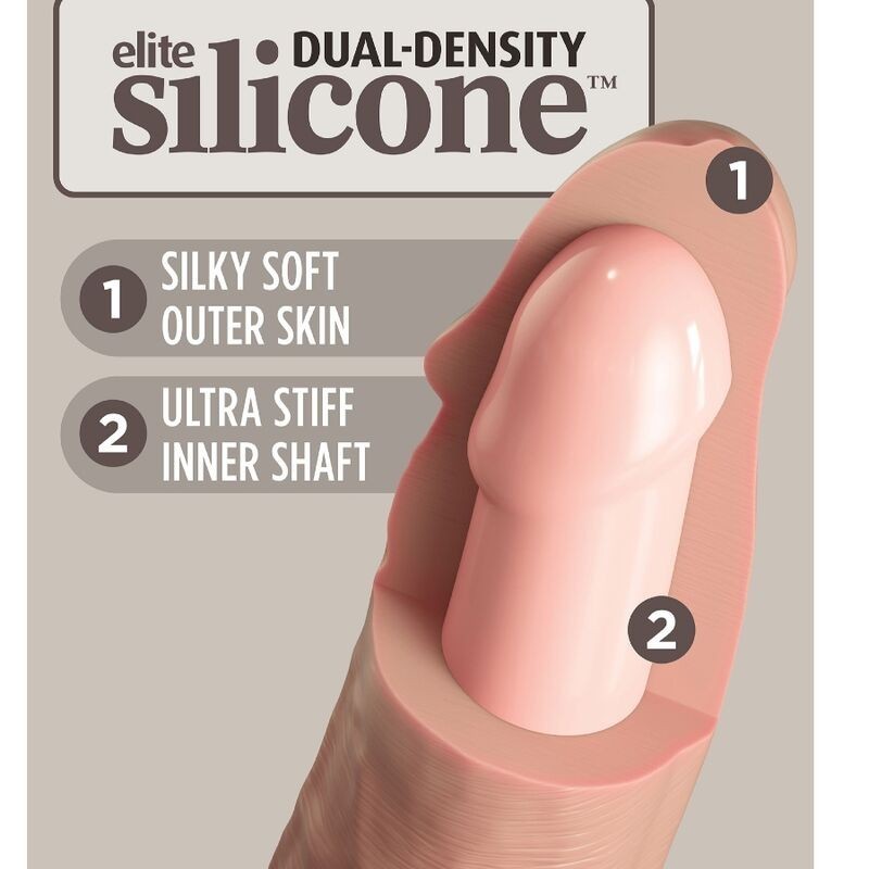 King Cock - Elite Dildo Realistico In Silicone 17.8 Cm - - Dildo Realistici | erosidea.com