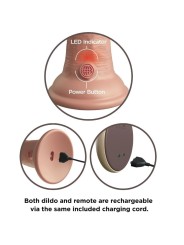 King Cock - Elite Vibratore Dildo Realistico E Telecomando In Silicone 23 Cm - - Dildo Speciali | erosidea.com
