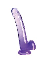King Cock - Clear Dildo Con Testicoli 20.3 Cm Viola - - Dildo Realistici | erosidea.com