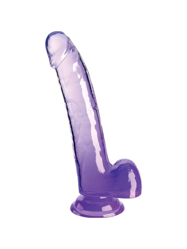 King Cock - Clear Dildo Con Testicoli 20.3 Cm Viola - - Dildo Realistici | erosidea.com