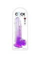 King Cock - Clear Dildo Con Testicoli 20.3 Cm Viola - - Dildo Realistici | erosidea.com