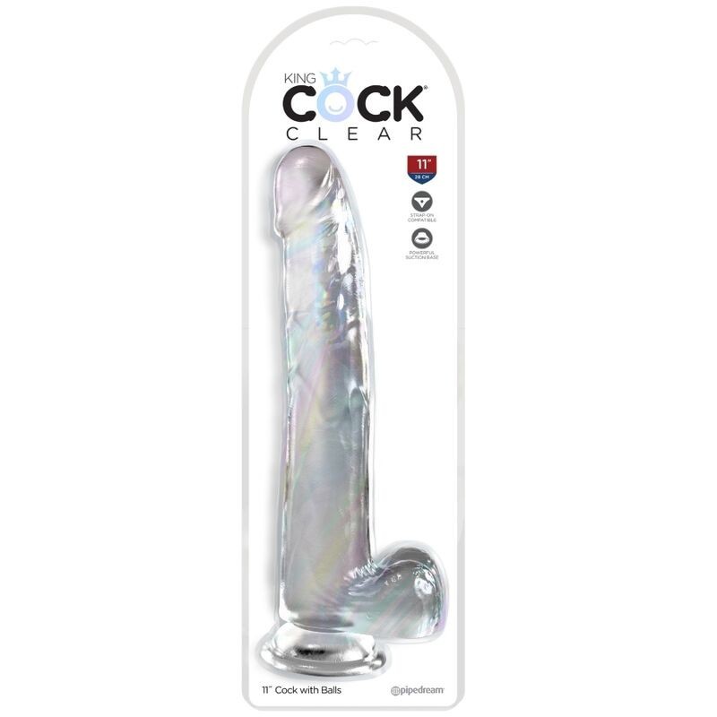 King Cock - Clear Dildo Con Testicoli 24.8 Cm Trasparente - - Dildo Realistici | erosidea.com