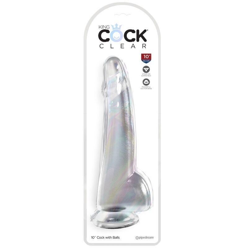 King Cock - Clear Dildo Con Testicoli 19 Cm Trasparente - - Dildo Realistici | erosidea.com