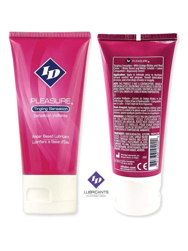 Id Pleasure - Lubrificante A Base Acqua Sensazione Tingente Tubo Da Viaggio 60 Ml - ID PLEASURE - A Base Acqua | erosidea.com