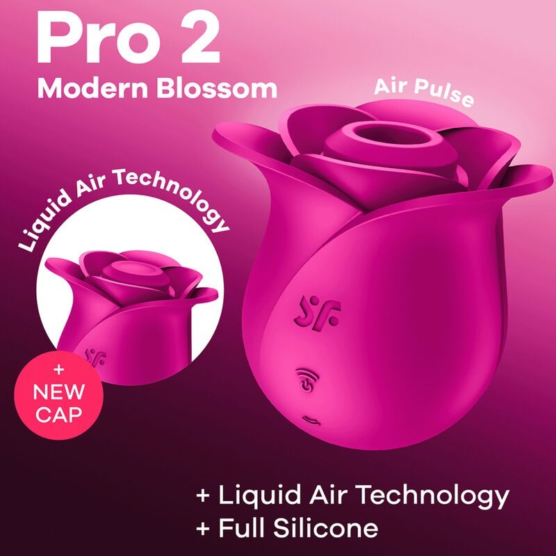 Air Pulse Vibratore Moderno Pro 2 Blossom - SATISFYER AIR PULSE - Succhia Clitoride | erosidea.com