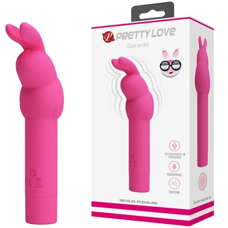 Vibratore In Silicone Rabbit Gerardo Fuschia - PRETTY LOVE - Vibratori Rabbit | erosidea.com