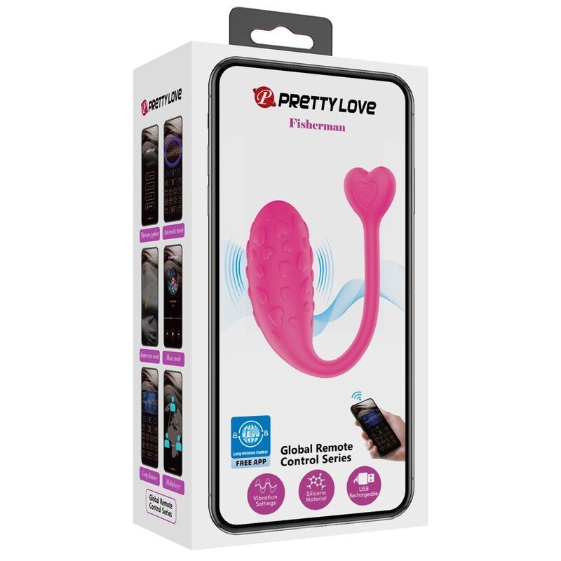 Pretty Love - Uovo Vibrante Pink Fisher Controllato Da App - PRETTY LOVE SMART - Vibratori | erosidea.com