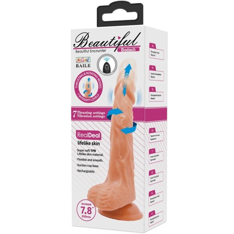 Baile Bodach Vibratore Realistico Con Ventosa A Telecomando - BAILE DILDOS - Vibratori Realistici | erosidea.com