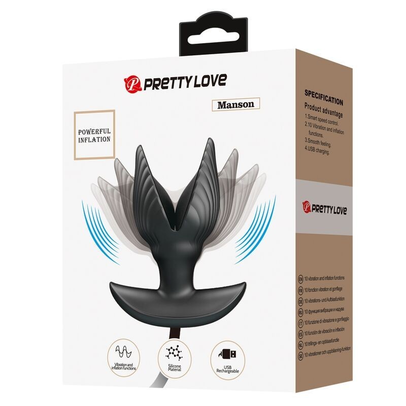 Pretty Love - Plug Anale Gonfiabile E Ricaricabile - PRETTY LOVE BOTTOM - Plug e Catene Anali | erosidea.com